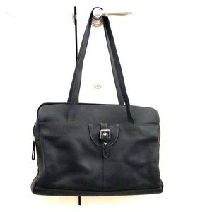 Lederer de Paris black genuine leather handbag.